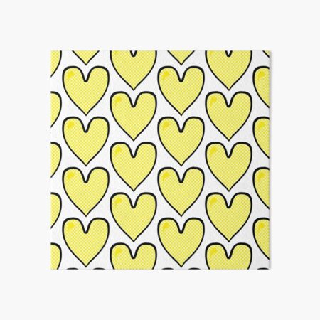 Yellow Heart Eyes | Art Board Print