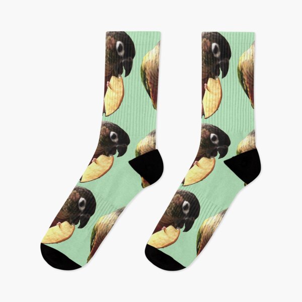 Item preview, Green Cheek Conure eating apple design | Conure eating | Small Parrot | Parakeet | Parrot lover designed and sold by TatianaLG.