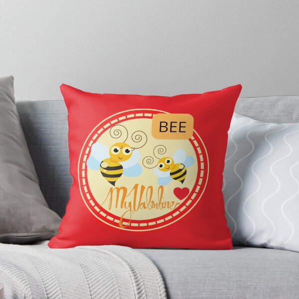 Item preview, BEE MY VALENTINE with red heart  designed and sold by OMdesign10.
