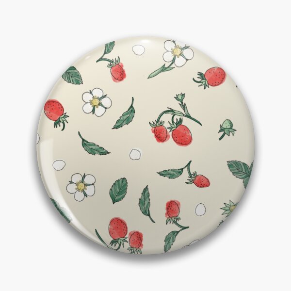 Item preview, wild strawberries on beige designed and sold by demonique.