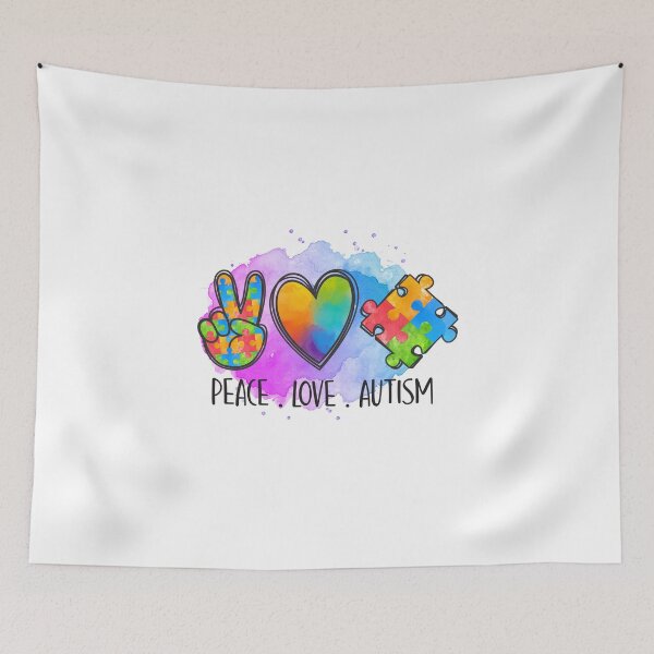 Item preview, peace love austim designed and sold by TjStudio.