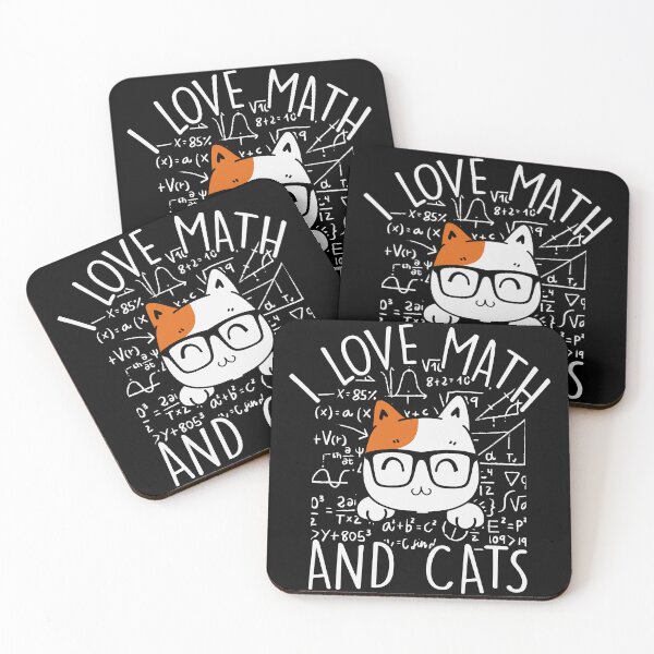 Item preview, I Love Math And Cats Funny Kitty Lovers designed and sold by mohalaz.