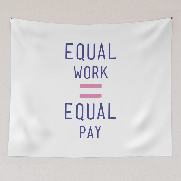 Item preview, Equal pay for equal work - Fight for equality and close the gender pay gap! - Available in t shirts, stationary and stickers designed and sold by crazycollective.