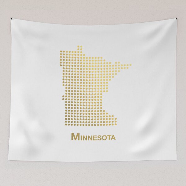 Item preview, Minnesota gold dotted map designed and sold by captaingursel.