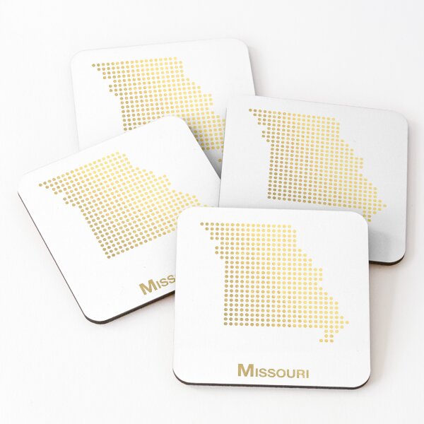 Item preview, Missouri gold dotted map designed and sold by captaingursel.