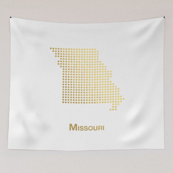 Item preview, Missouri gold dotted map designed and sold by captaingursel.