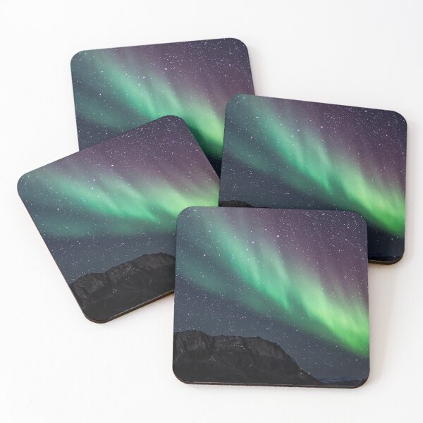 Item preview, Mountains Aurora Stars Night Sky Peak Summit designed and sold by simplife-art.