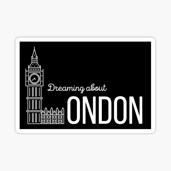 Item preview, Dreaming about London, Big Ben integrated in the word London designed and sold by Designbyfia.