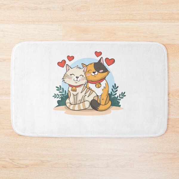 Item preview, Cute valentine's day animal couple with cats designed and sold by bau-shop.