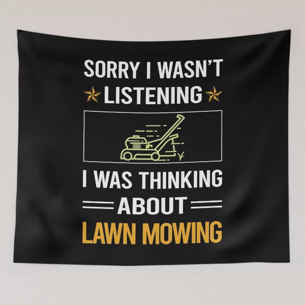 Item preview, Funny Listening Lawn Mowing Mower Lawnmower designed and sold by fatherbarliman.