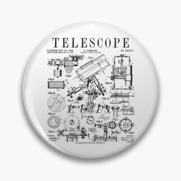 Item preview, Astronomy Teacher Astronomer Telescope Vintage Patent Print designed and sold by GrandeDuc.