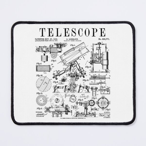 Item preview, Astronomy Teacher Astronomer Telescope Vintage Patent Print designed and sold by GrandeDuc.