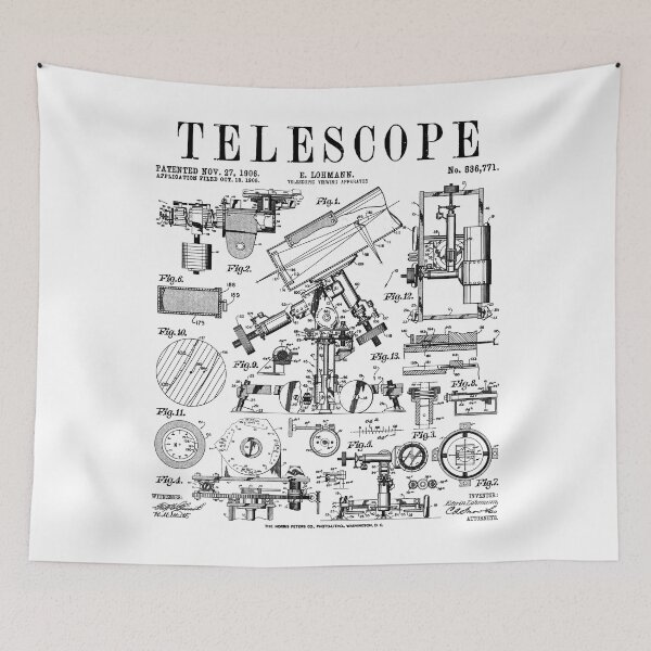 Item preview, Astronomy Teacher Astronomer Telescope Vintage Patent Print designed and sold by GrandeDuc.