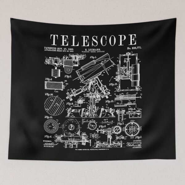Item preview, Astronomy Teacher Astronomer Telescope Vintage Patent Print designed and sold by GrandeDuc.