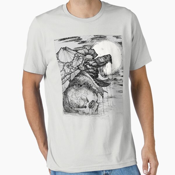 snapping turtle pen and ink Essential T-Shirt
