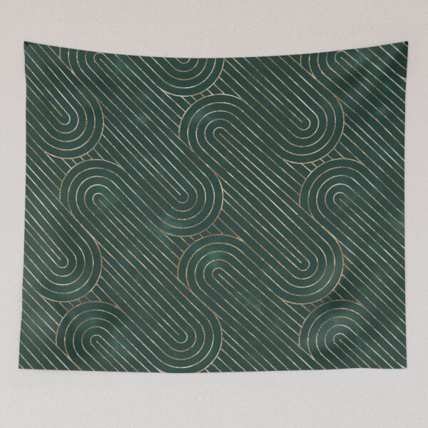 Item preview, Green geometric Minimal festive design  designed and sold by Milatoo.