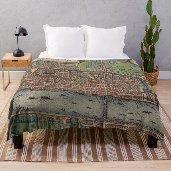 Item preview, Antique Map Print of London by Braun & Hogenberg, 1582 designed and sold by vintagemapstore.