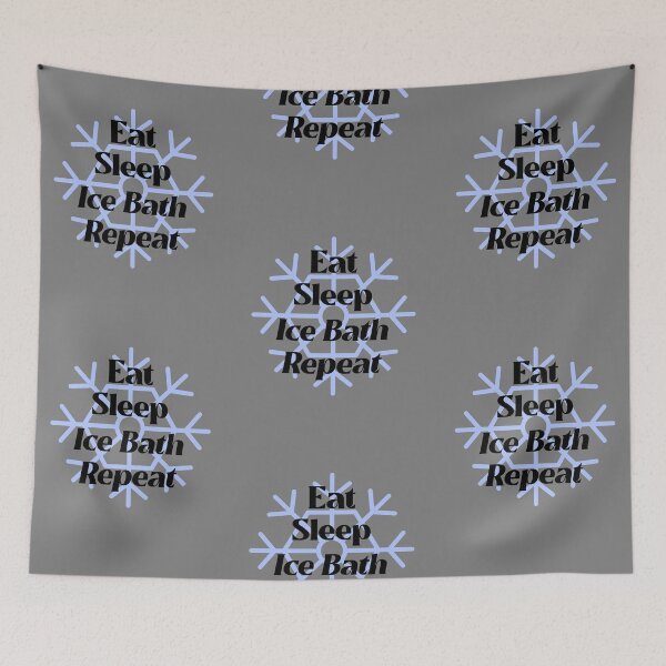 Item preview, Eat Sleep Ice Bath Repeat - Light Blue - Wild Swimming Tees designed and sold by WildSwimming.