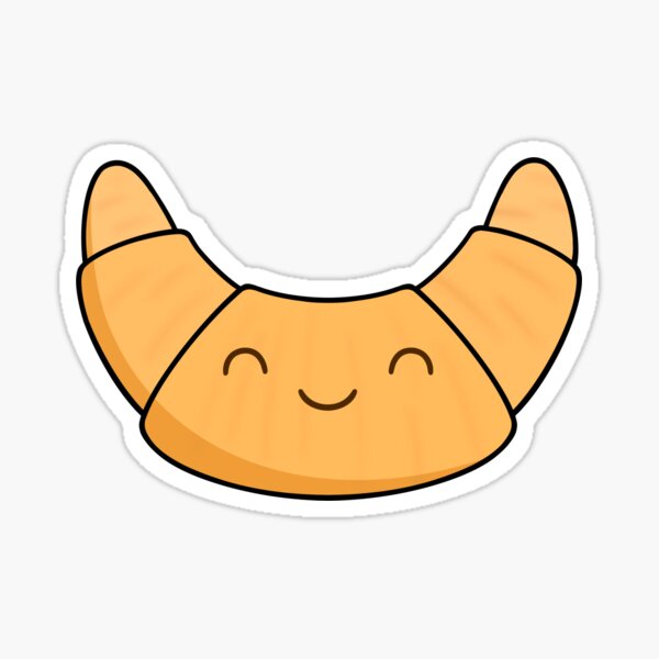 “Cute Croissant” Sticker by BaconPancakes21 | Redbubble