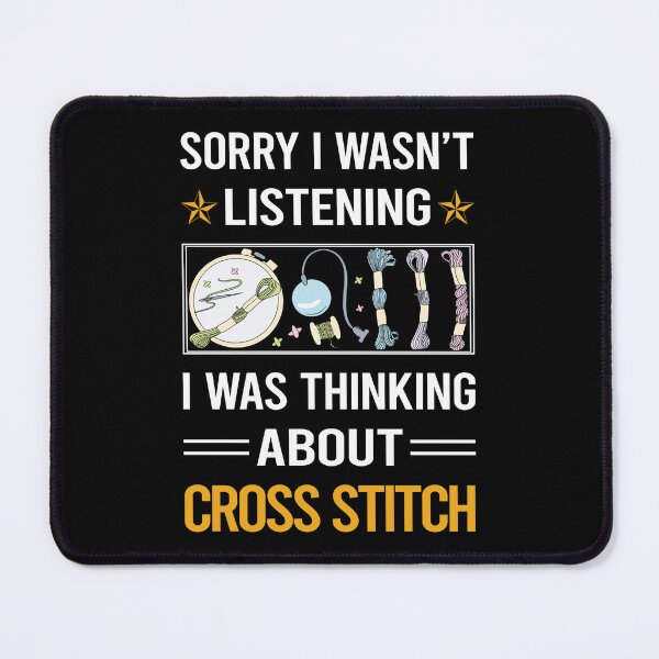 Item preview, Funny Listening Cross Stitch Stitching designed and sold by jiggleterrified.