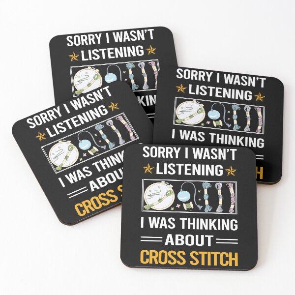 Item preview, Funny Listening Cross Stitch Stitching designed and sold by jiggleterrified.
