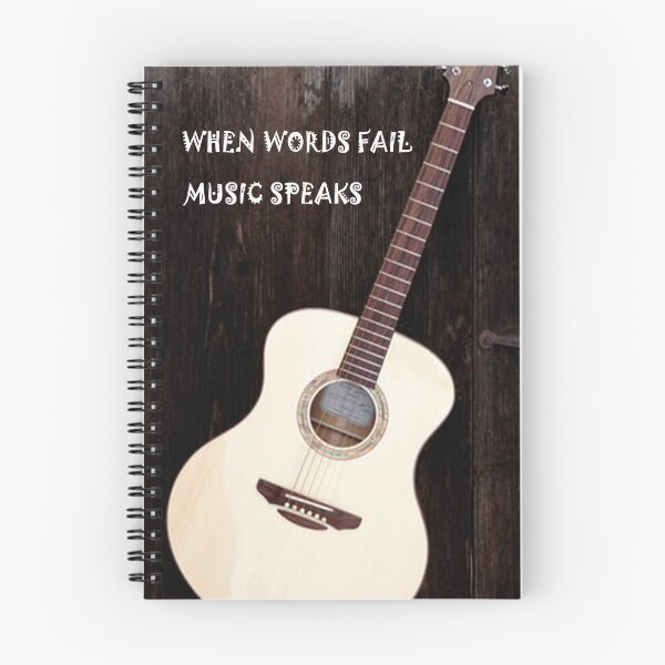 Item preview, Guitar, when words fail, music speaks designed and sold by Sanaa95-21BK.