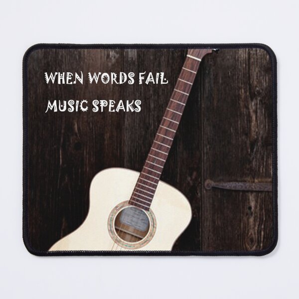 Item preview, Guitar, when words fail, music speaks designed and sold by Sanaa95-21BK.