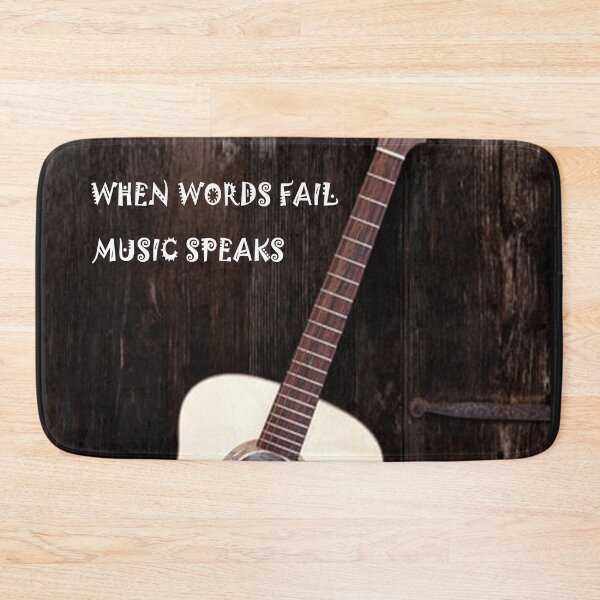 Item preview, Guitar, when words fail, music speaks designed and sold by Sanaa95-21BK.