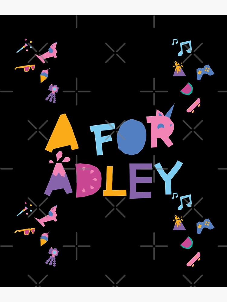 "a for adley Logo " Poster for Sale by LouisaJohnson Redbubble
