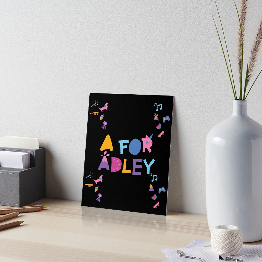 "a for adley Logo " Art Board Print for Sale by LouisaJohnson Redbubble