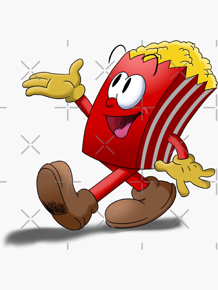 "Popcorn man" Sticker by Rageman0329 Redbubble