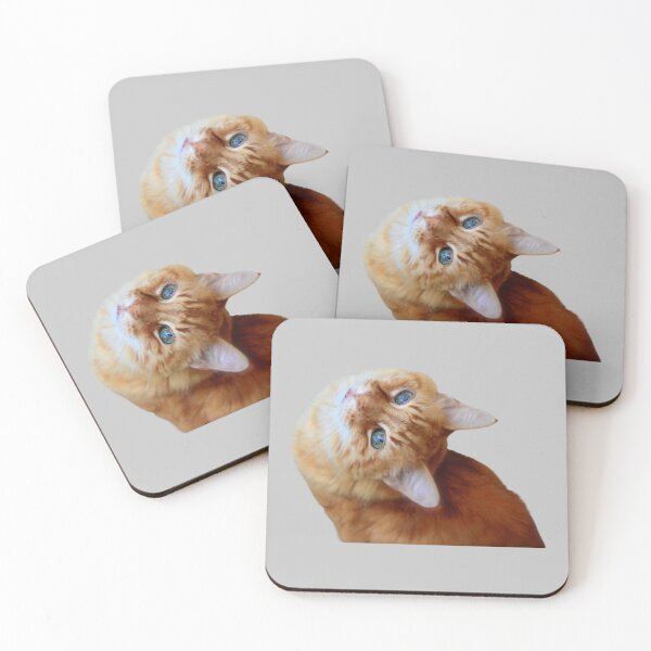 Item preview, Orange cat with blue eyes looking up backwards design | Cute and fluffy kitty cat | Cat lover | Funny kitty cat design designed and sold by TatianaLG.