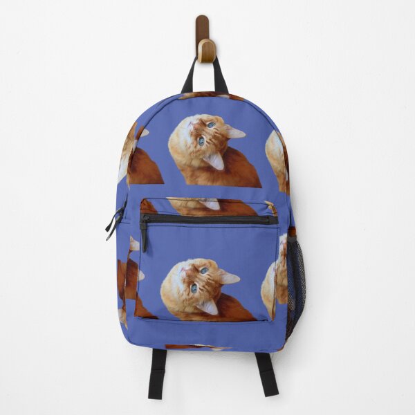 Item preview, Orange cat with blue eyes looking up backwards design | Cute and fluffy kitty cat | Cat lover | Funny kitty cat design designed and sold by TatianaLG.