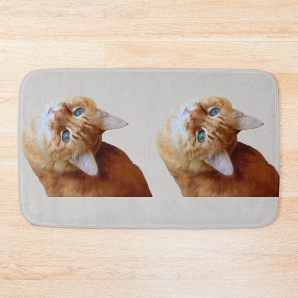 Item preview, Orange cat with blue eyes looking up backwards design | Cute and fluffy kitty cat | Cat lover | Funny kitty cat design designed and sold by TatianaLG.
