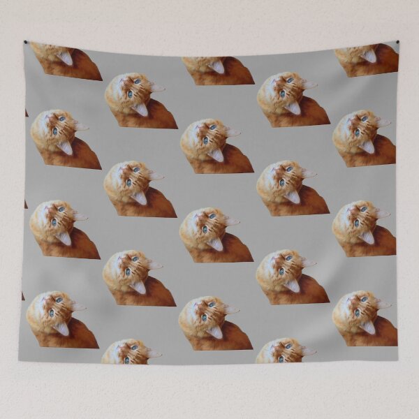 Item preview, Orange cat with blue eyes looking up backwards design | Cute and fluffy kitty cat | Cat lover | Funny kitty cat design designed and sold by TatianaLG.