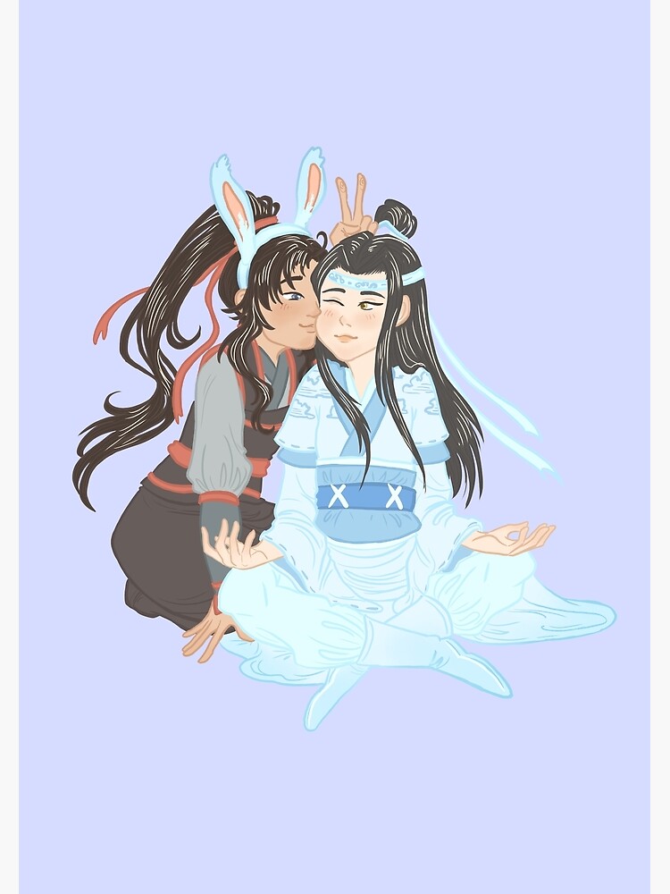 Wei Wuxian and Lan Zhan from the manhua Grandmaster of Demonic Cultivation:  Mo Dao Zu Shi original artwork Poster for Sale by EryaMoon