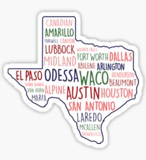 Texas Cities State Home Sticker