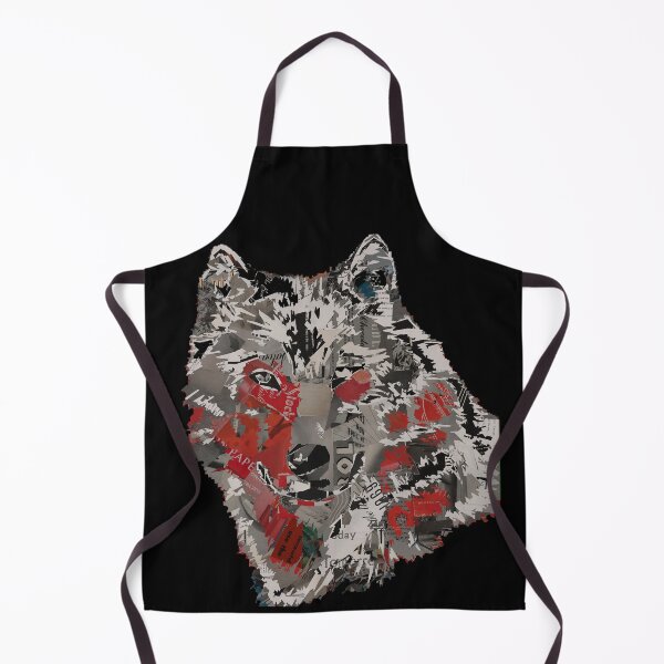 Item preview, Leader Of the Pack Abstract Paper Vintage Collage Art Wolf Head- Abstract Wolf head designed and sold by MAEffects.