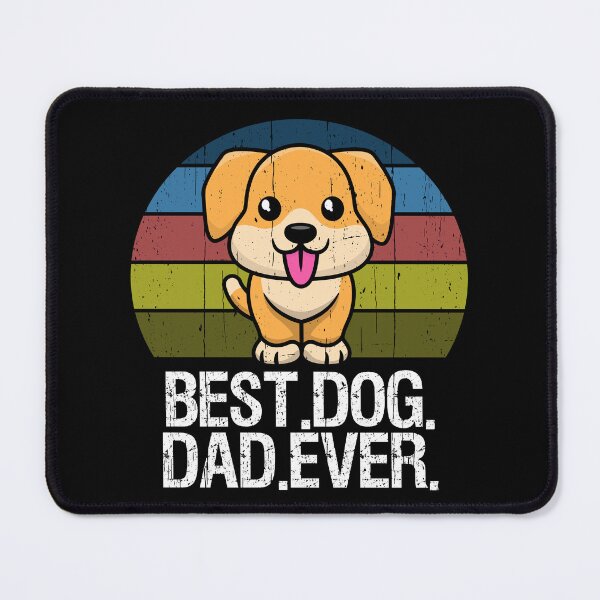 Item preview, Best.Dog.Dad.Ever. distressed vintage sunset designed and sold by Happy Puppy Print On Demand.