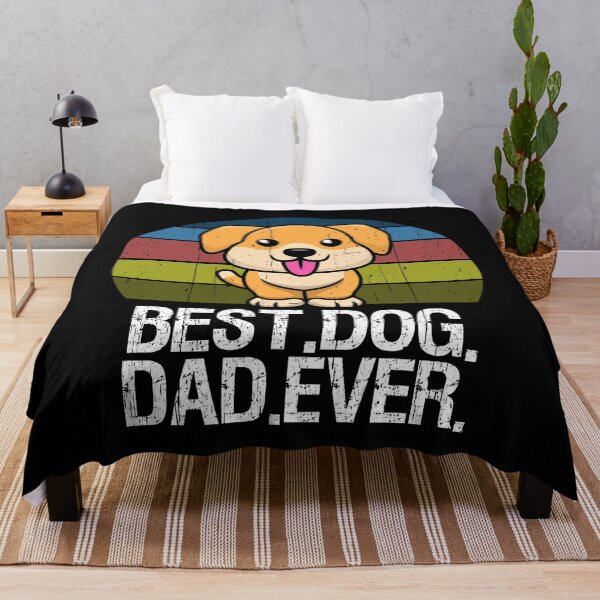 Item preview, Best.Dog.Dad.Ever. distressed vintage sunset designed and sold by Happy Puppy Print On Demand.