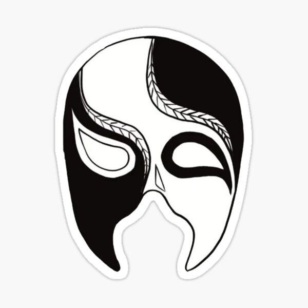 Pegatina «COLECCIÓN BJ ALEX máscara» de wyfrandesign Redbubble