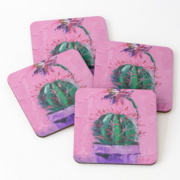 Item preview, Blooming Cactus On Pink Background designed and sold by NatalyMak.