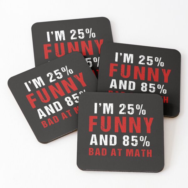 Aperçu de l'œuvre Im 25% Funny 85% Bad At Math - Funny Mathematics Student Hilarious Pun Joke - Sarcastic Maths Teachers Memes Quote Algebra Meme Teacher Saying T-shirt essentiel créée et vendue par Global Wave Designs.