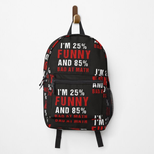 Item preview, Im 25% Funny 85% Bad At Math - Funny Mathematics Student Hilarious Pun Joke - Sarcastic Maths Teachers Memes Quote Algebra Meme Teacher Saying Essential T-Shirt designed and sold by Global Wave Designs.