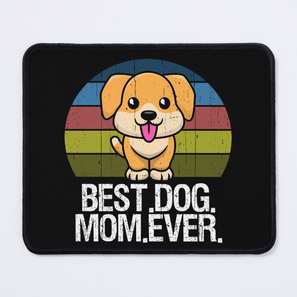 Item preview, Best.Dog.Mom.Ever. distressed vintage sunset designed and sold by Happy Puppy Print On Demand.