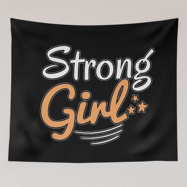 Item preview, Strong Girl - Girls power motivational saying graphic designed and sold by cruzzcreation.