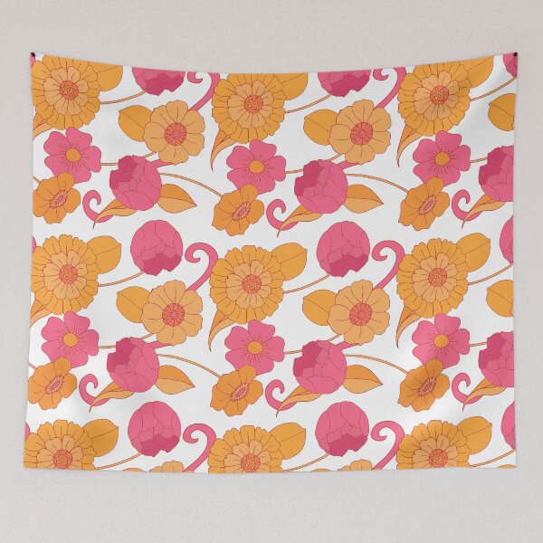 Item preview, Retro 60s Mid Century Bold Floral Pattern designed and sold by HotHibiscus.