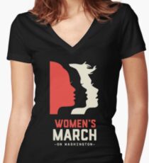 Frauen März auf Washington 2017 Offizieller Shirt mit V-Ausschnitt