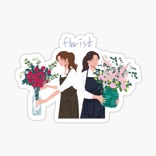 Vista previa del artículo con la obra «florista», diseñado y vendido por daddy-Lee.
