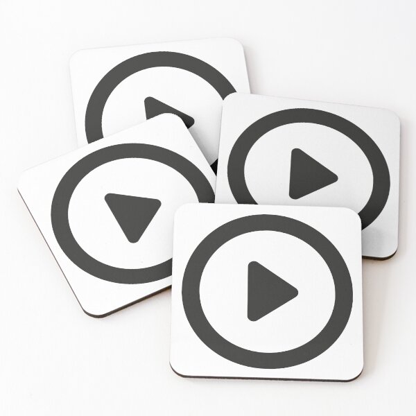 Item preview, Play Button 001 Black designed and sold by Rupert Russell.